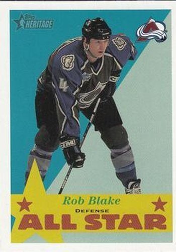 #117 Rob Blake - Colorado Avalanche - 2001-02 Topps Heritage Hockey