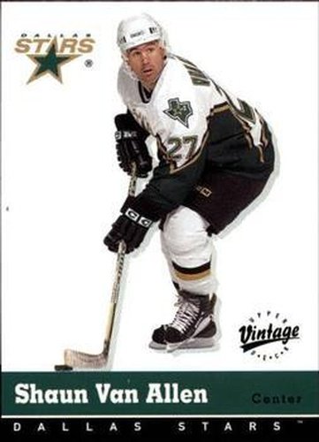 #117 Shaun Van Allen - Dallas Stars - 2000-01 Upper Deck Vintage Hockey