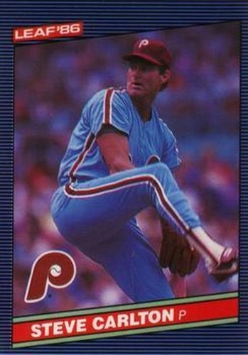 #117 Steve Carlton - Philadelphia Phillies - 1986 Leaf Baseball