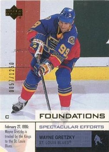 #117 Wayne Gretzky - St. Louis Blues - 2002-03 Upper Deck Foundations Hockey