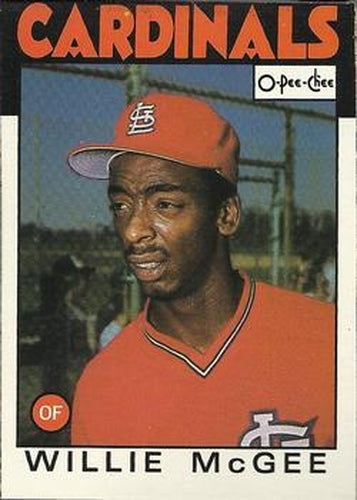 #117 Willie McGee - St. Louis Cardinals - 1986 O-Pee-Chee Baseball