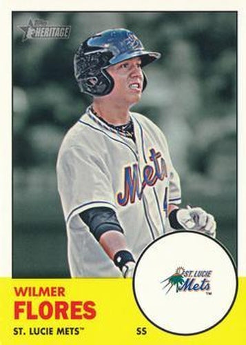 #117 Wilmer Flores - St. Lucie Mets - 2012 Topps Heritage Minor League Baseball