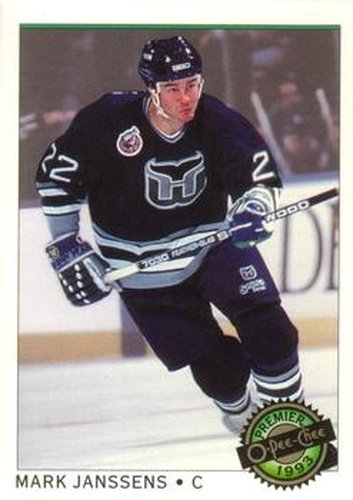 #117 Mark Janssens - Hartford Whalers - 1992-93 O-Pee-Chee Premier Hockey