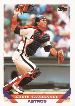 #117 Eddie Taubensee - Houston Astros - 1993 Topps Baseball