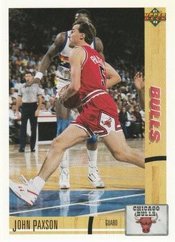 #117 John Paxson - Chicago Bulls - 1991-92 Upper Deck Basketball