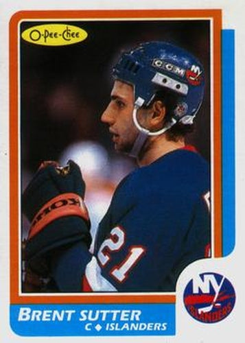 #117 Brent Sutter - New York Islanders - 1986-87 O-Pee-Chee Hockey