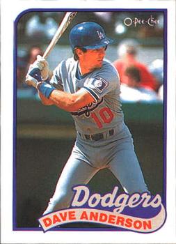 #117 Dave Anderson - Los Angeles Dodgers - 1989 O-Pee-Chee Baseball