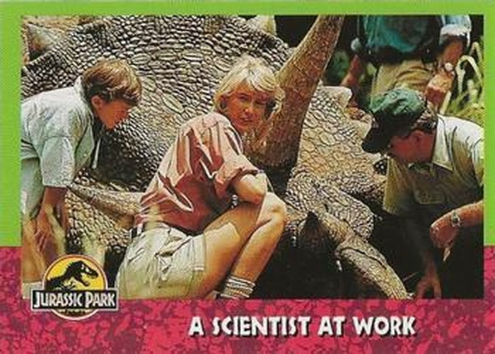 #117 A Scientist at Work - 1993 Topps Jurassic Park
