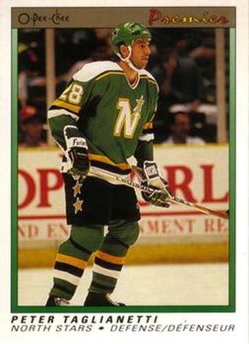 #117 Peter Taglianetti - Minnesota North Stars - 1990-91 O-Pee-Chee Premier Hockey