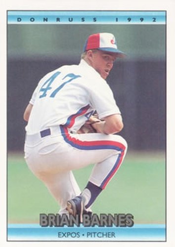 #117 Brian Barnes - Montreal Expos - 1992 Donruss Baseball