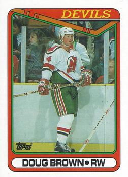 #117 Doug Brown - New Jersey Devils - 1990-91 Topps Hockey