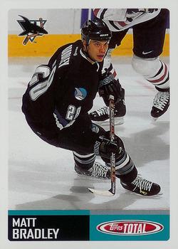#117 Matt Bradley - San Jose Sharks - 2002-03 Topps Total Hockey