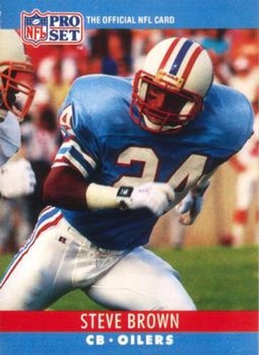 #117 Steve Brown - Houston Oilers - 1990 Pro Set Football