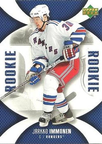 #117 Jarkko Immonen - New York Rangers - 2006-07 Upper Deck Mini Jersey Hockey
