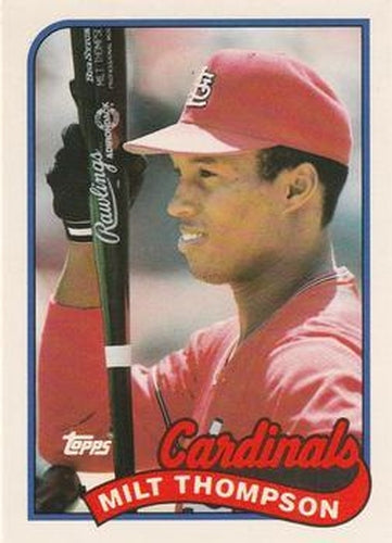 #118T Milt Thompson - St. Louis Cardinals - 1989 Topps Traded Baseball