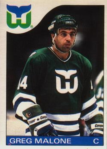 #118 Greg Malone - Hartford Whalers - 1985-86 O-Pee-Chee Hockey