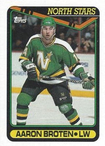 #118 Aaron Broten - Minnesota North Stars - 1990-91 Topps Hockey
