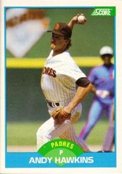 #118 Andy Hawkins - San Diego Padres - 1989 Score Baseball