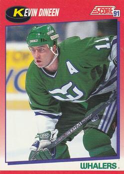 #118 Kevin Dineen - Hartford Whalers - 1991-92 Score Canadian Bilingual Hockey