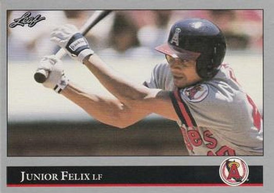#118 Junior Felix - California Angels - 1992 Leaf Baseball