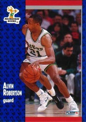 #118 Alvin Robertson - Milwaukee Bucks - 1991-92 Fleer Basketball