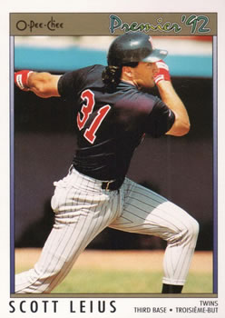 #118 Scott Leius - Minnesota Twins - 1992 O-Pee-Chee Premier Baseball