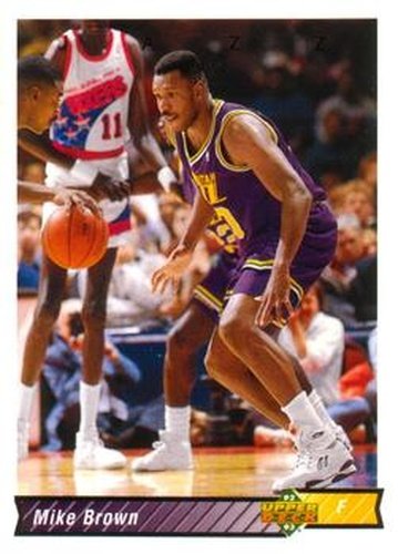 #118 Mike Brown - Utah Jazz - 1992-93 Upper Deck Basketball