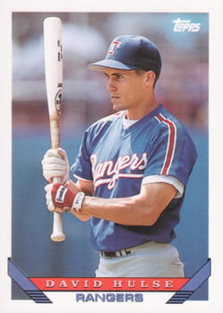 #118 David Hulse - Texas Rangers - 1993 Topps Baseball