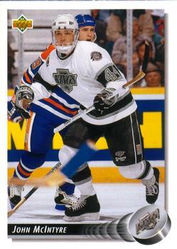 #118 John McIntyre - Los Angeles Kings - 1992-93 Upper Deck Hockey
