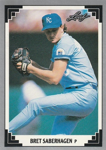 #118 Bret Saberhagen - Kansas City Royals - 1991 Leaf Baseball