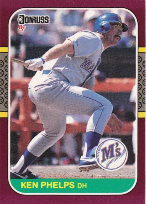 #118 Ken Phelps - Seattle Mariners - 1987 Donruss Opening Day Baseball