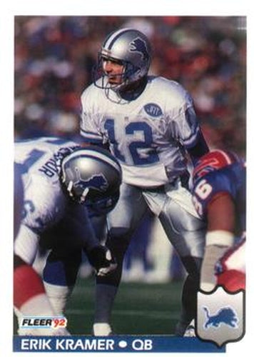 #118 Erik Kramer - Detroit Lions - 1992 Fleer Football