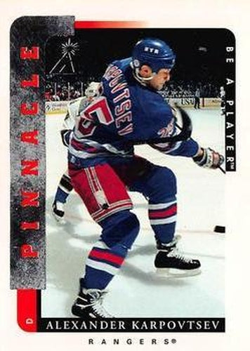 #118 Alexander Karpovtsev - New York Rangers - 1996-97 Pinnacle Be a Player Hockey
