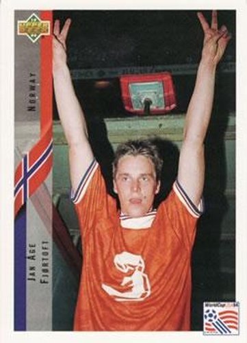 #118 Jan Age Fj¿rtoft - Norway - 1994 Upper Deck World Cup Contenders English/Spanish Soccer