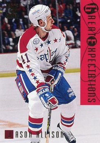 #118 Jason Allison - Washington Capitals - 1994-95 Stadium Club Hockey