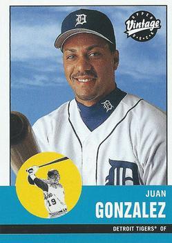 #118 Juan Gonzalez - Detroit Tigers - 2001 Upper Deck Vintage Baseball