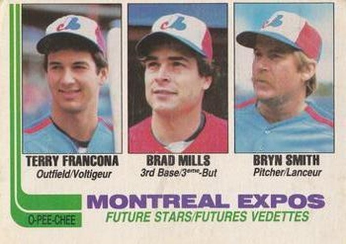 #118 Expos Future Stars Terry Francona / Brad Mills / Bryn Smith - Montreal Expos - 1982 O-Pee-Chee Baseball