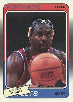 #118 Moses Malone - Atlanta Hawks - 1988-89 Fleer Basketball