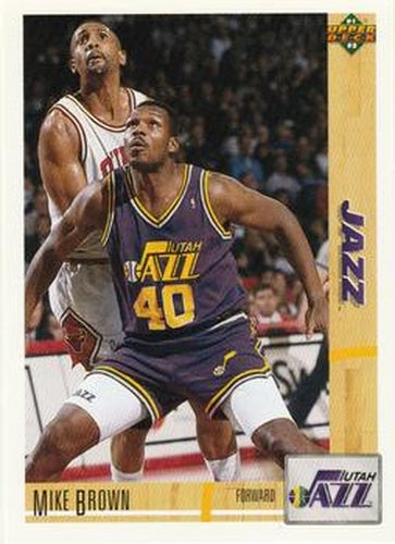 #118 Mike Brown - Utah Jazz - 1991-92 Upper Deck Basketball