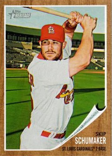 #118 Skip Schumaker - St. Louis Cardinals - 2011 Topps Heritage Baseball