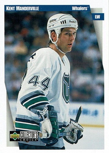 #118 Kent Manderville - Hartford Whalers - 1997-98 Collector's Choice Hockey