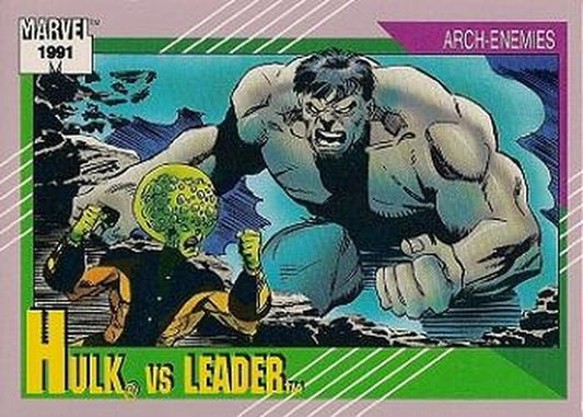 #119 Hulk vs. Leader - 1991 Impel Marvel Universe Series II