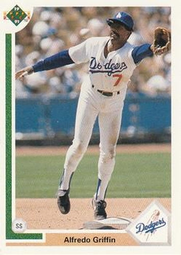 #119 Alfredo Griffin - Los Angeles Dodgers - 1991 Upper Deck Baseball