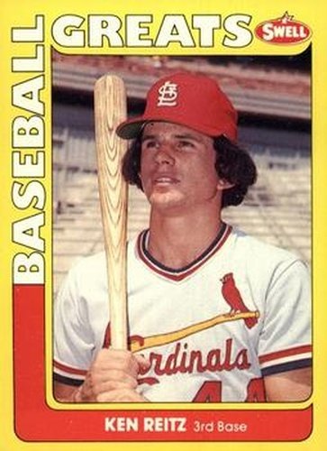 #119 Ken Reitz - St. Louis Cardinals - 1991 Swell Baseball Greats