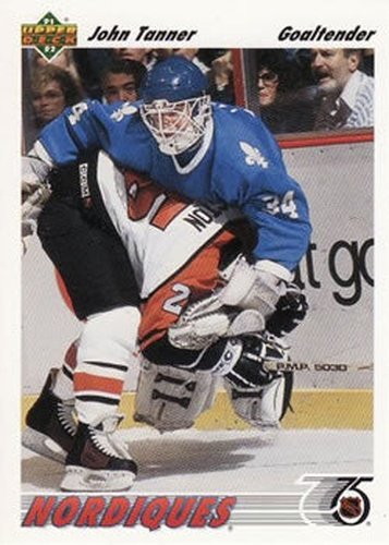 #119 John Tanner - Quebec Nordiques - 1991-92 Upper Deck Hockey