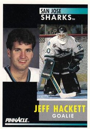 #119 Jeff Hackett - San Jose Sharks - 1991-92 Pinnacle Hockey