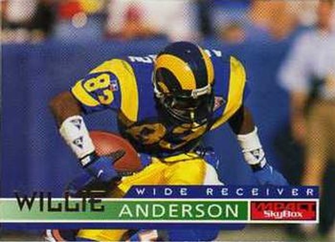 #119 Willie Anderson - St. Louis Rams - 1995 SkyBox Impact Football