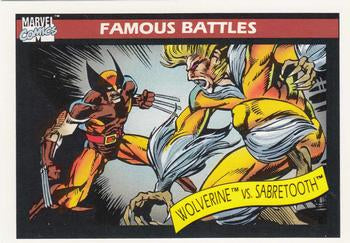 #119 Wolverine vs. Sabretooth - 1990 Impel Marvel Universe