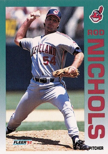 #119 Rod Nichols - Cleveland Indians - 1992 Fleer Baseball