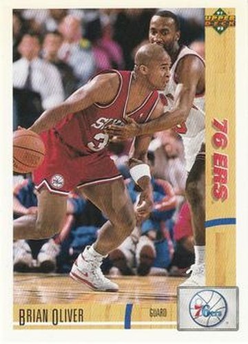 #119 Brian Oliver - Philadelphia 76ers - 1991-92 Upper Deck Basketball